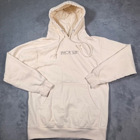 Taylor Swift Tops - Taylor Swift The Eras Tour Hoodie Women Small Cream Good Graphic Back Logo